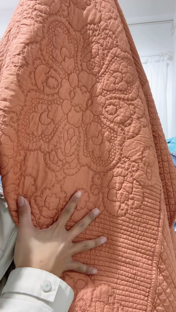 棉230*250纯棉床盖31号无瑕橙色