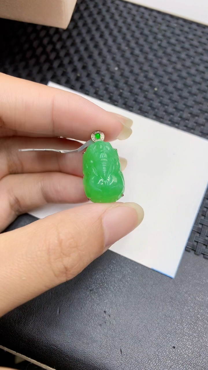 【闪购商品】翡翠颈饰18K金镶嵌            8