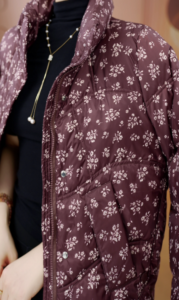 【甄选大朵鸭绒】2025杭州原版正品保暖气质减龄修身鸭绒服E-5357