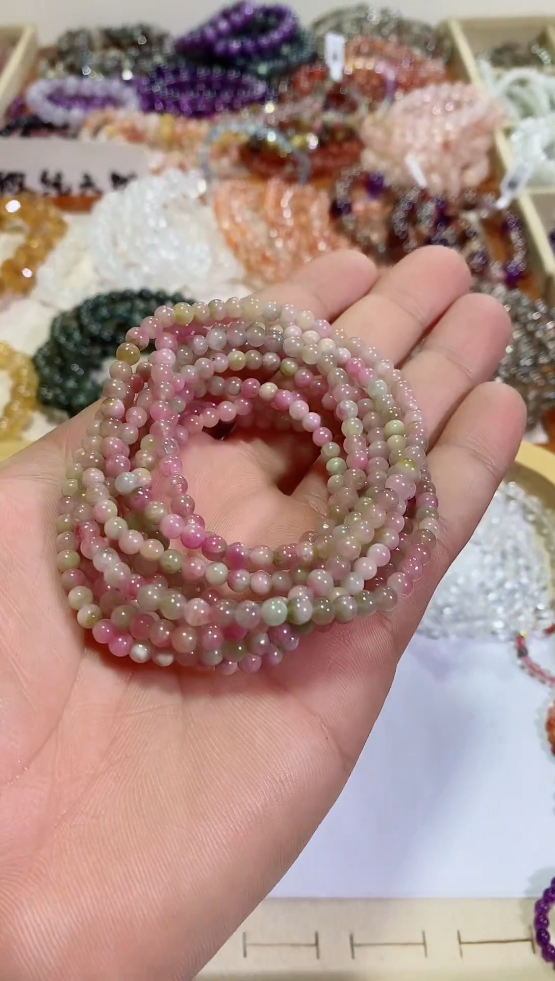 【闪购商品】碧玺手链未镶嵌西瓜碧玺多圈 （多样性发其一）