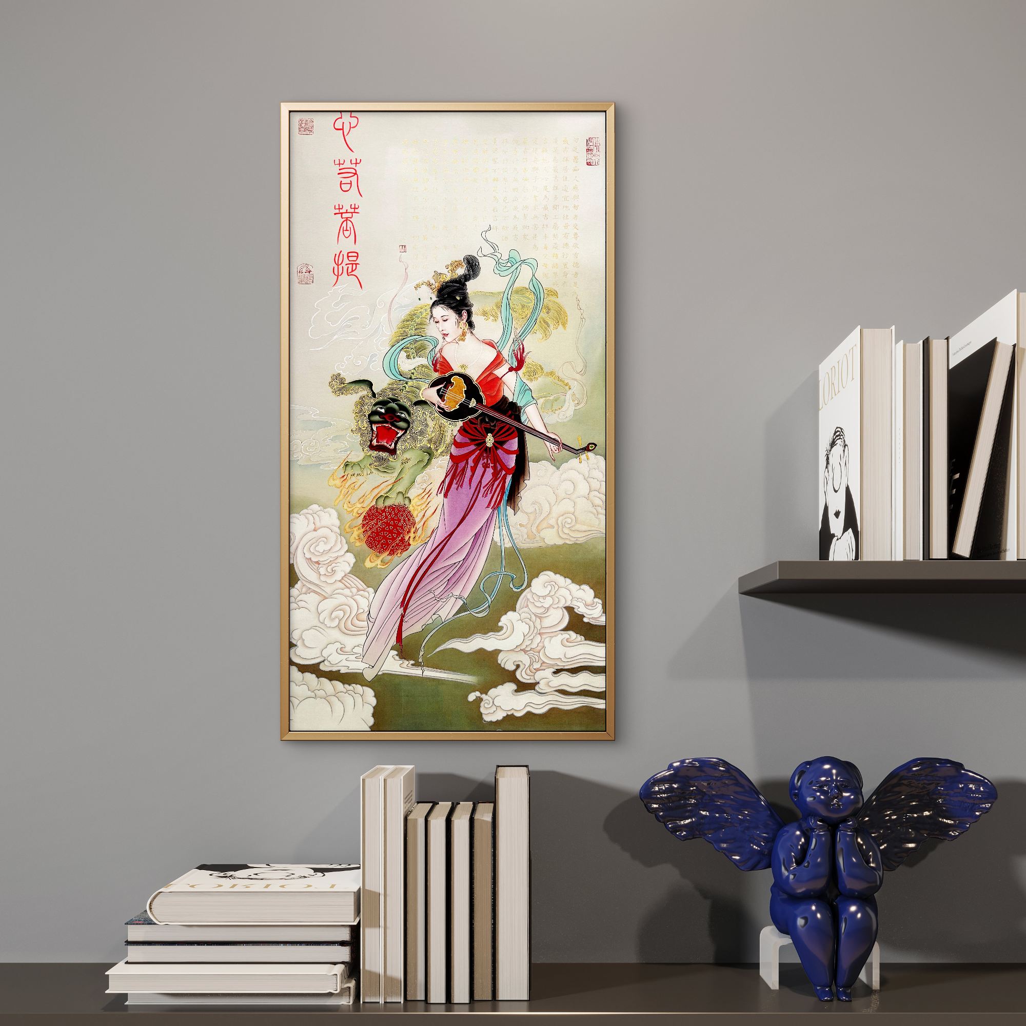 【宫彩手绘描金】孙海宁 手绘国画 —《心若菩提》