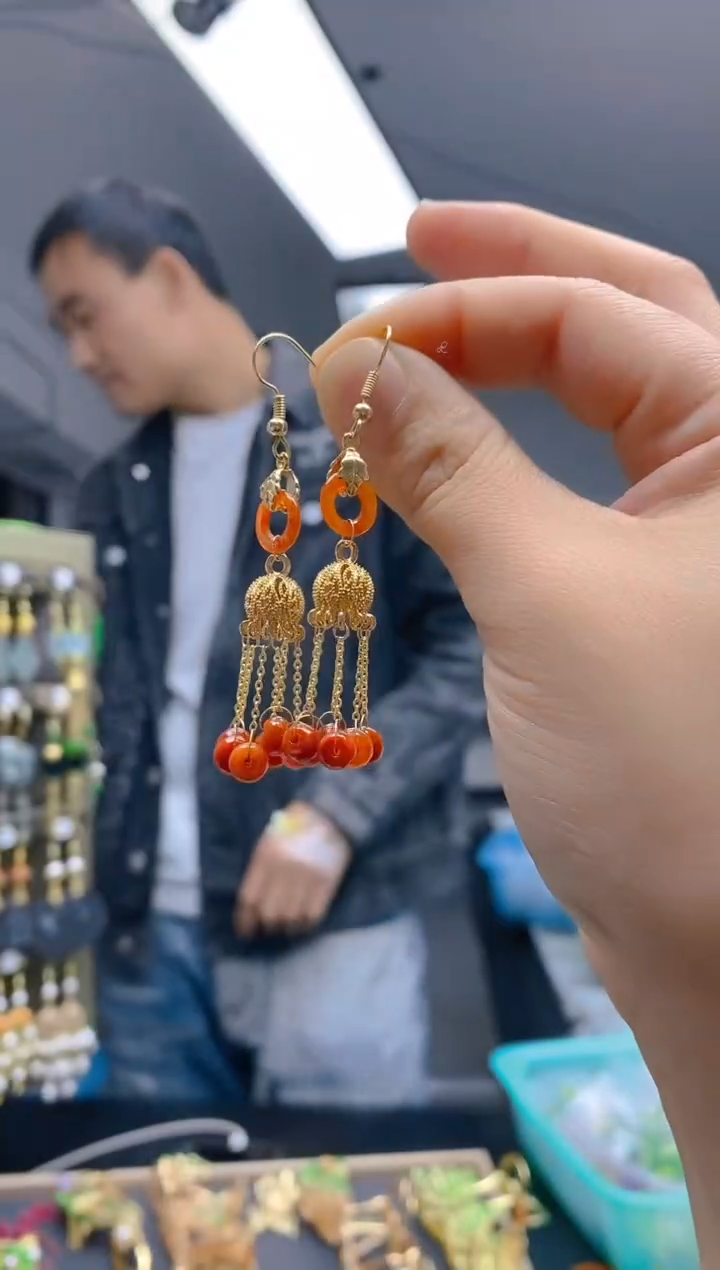 【闪购商品】翡翠耳饰合金0455翡翠耳钩