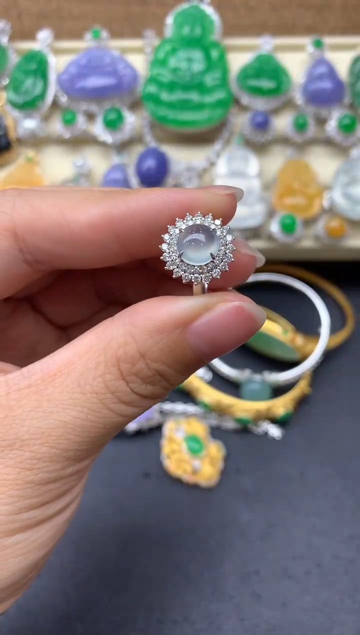 【闪购商品】翡翠戒指18K金镶嵌354-中国好珍宝