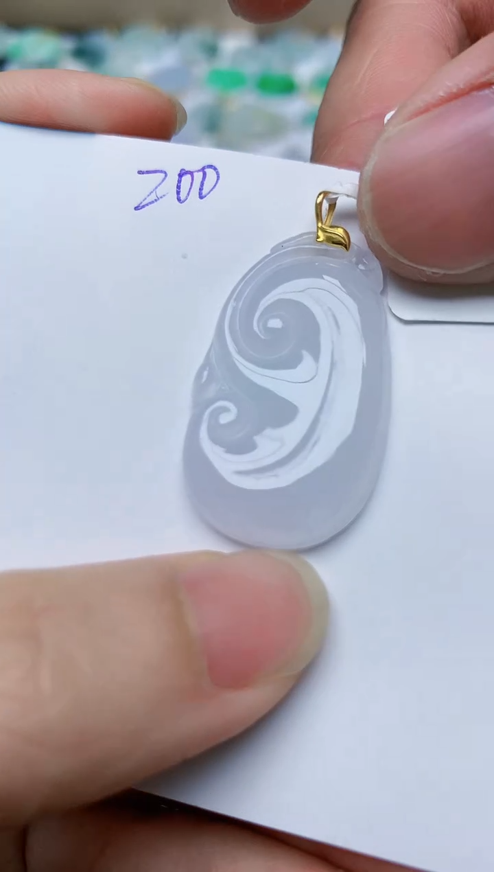 【闪购商品】翡翠颈饰18K金镶嵌天然翡翠A货    