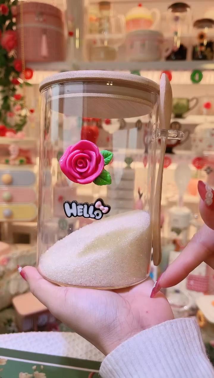 玫瑰花白糖罐——手工制作品质好！