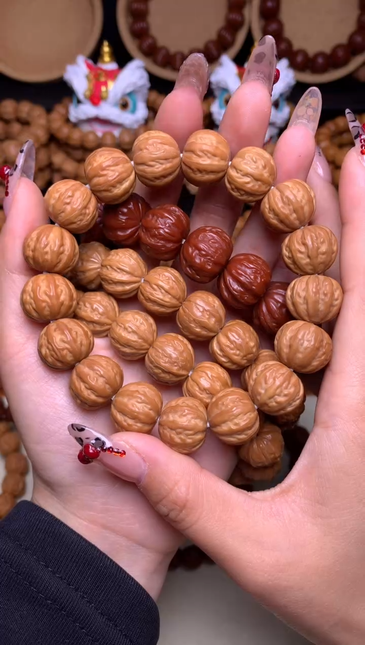 【闪购商品】文玩核桃手串15-16京八棱全品