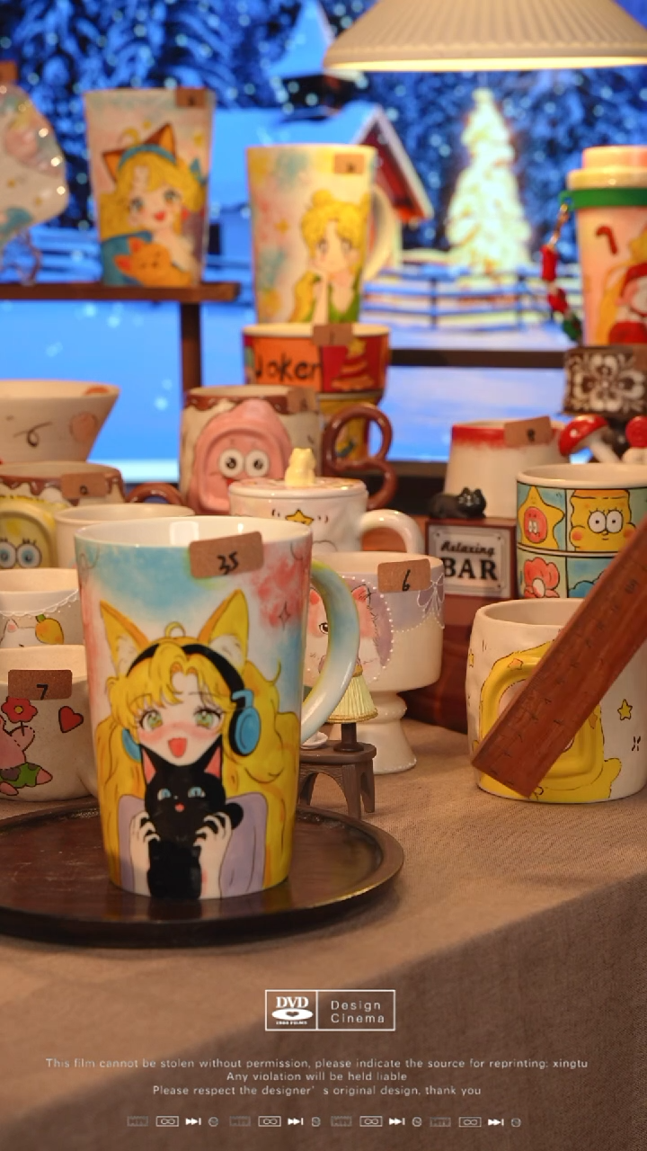 陶瓷035美少女景德镇高温陶瓷彩手工手绘