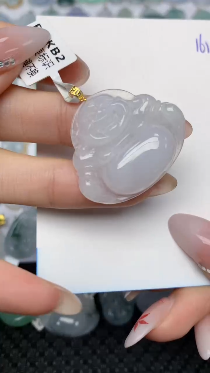 【闪购商品】翡翠颈饰18K金镶嵌 天然翡翠A货，