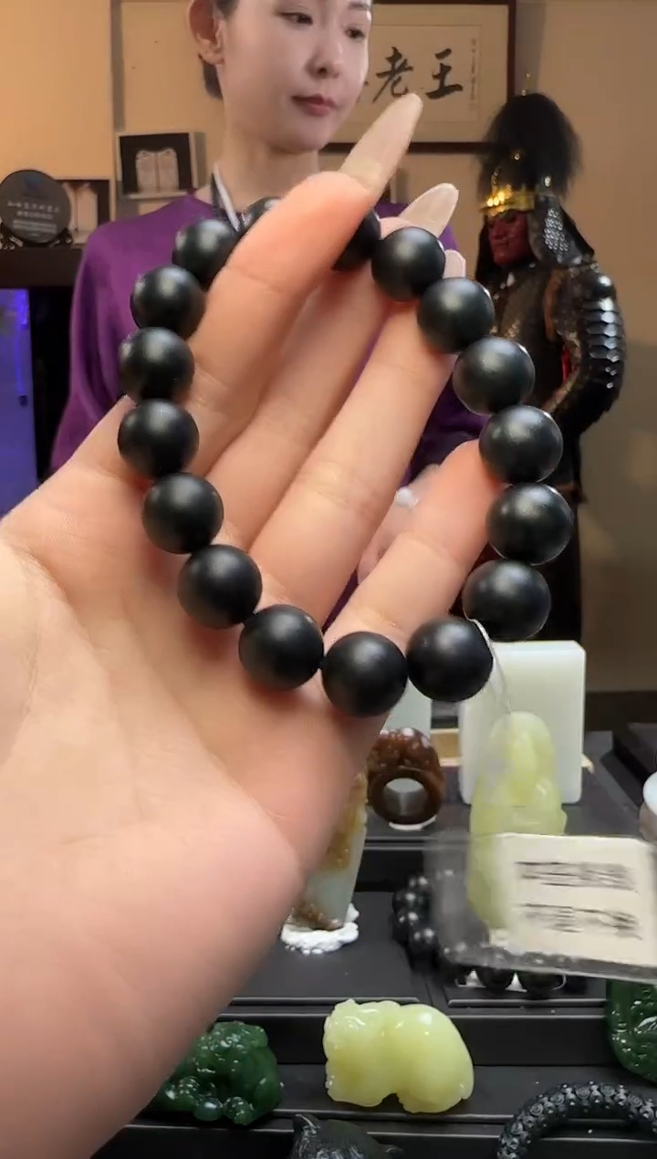 【闪购商品】和田玉圆珠卡12未镶嵌手串