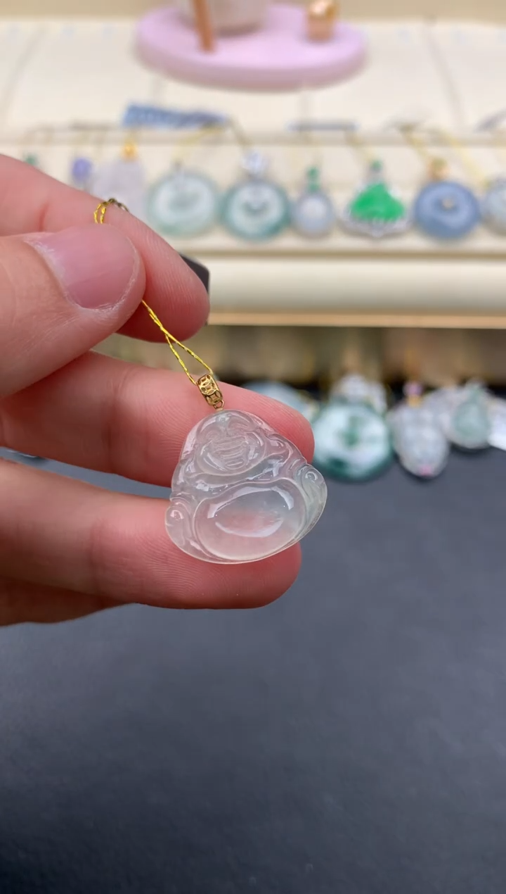 【闪购商品】翡翠颈饰18K金镶嵌W745     