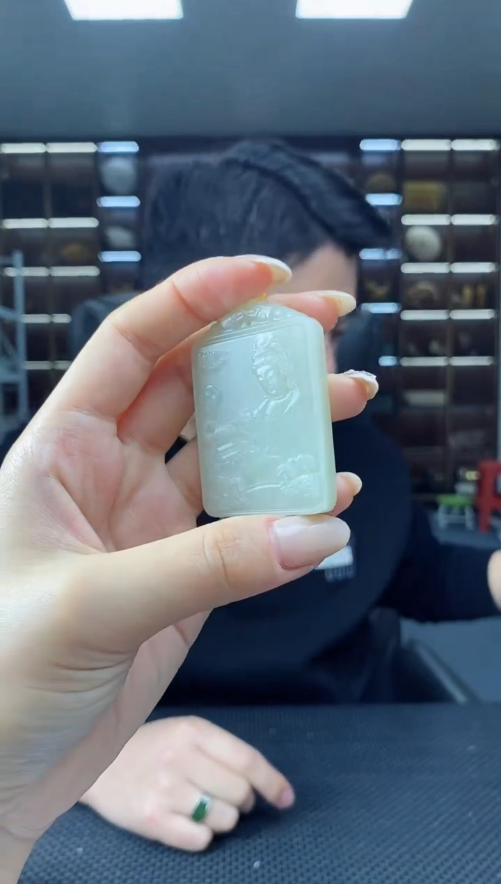 【闪购商品】和田玉颈饰未镶嵌佛观天下清货1