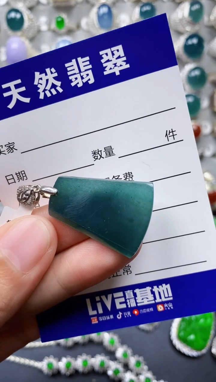 【闪购商品】翡翠颈饰银S925镶嵌0535