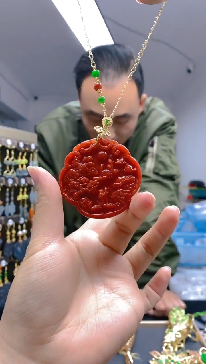 【闪购商品】翡翠耳饰合金0356翡翠锁骨链