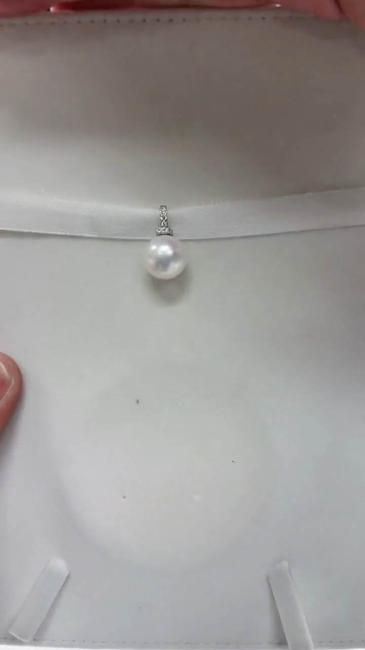 【闪购商品】淡水珍珠吊坠(不含链)银S925镶嵌11-12mm