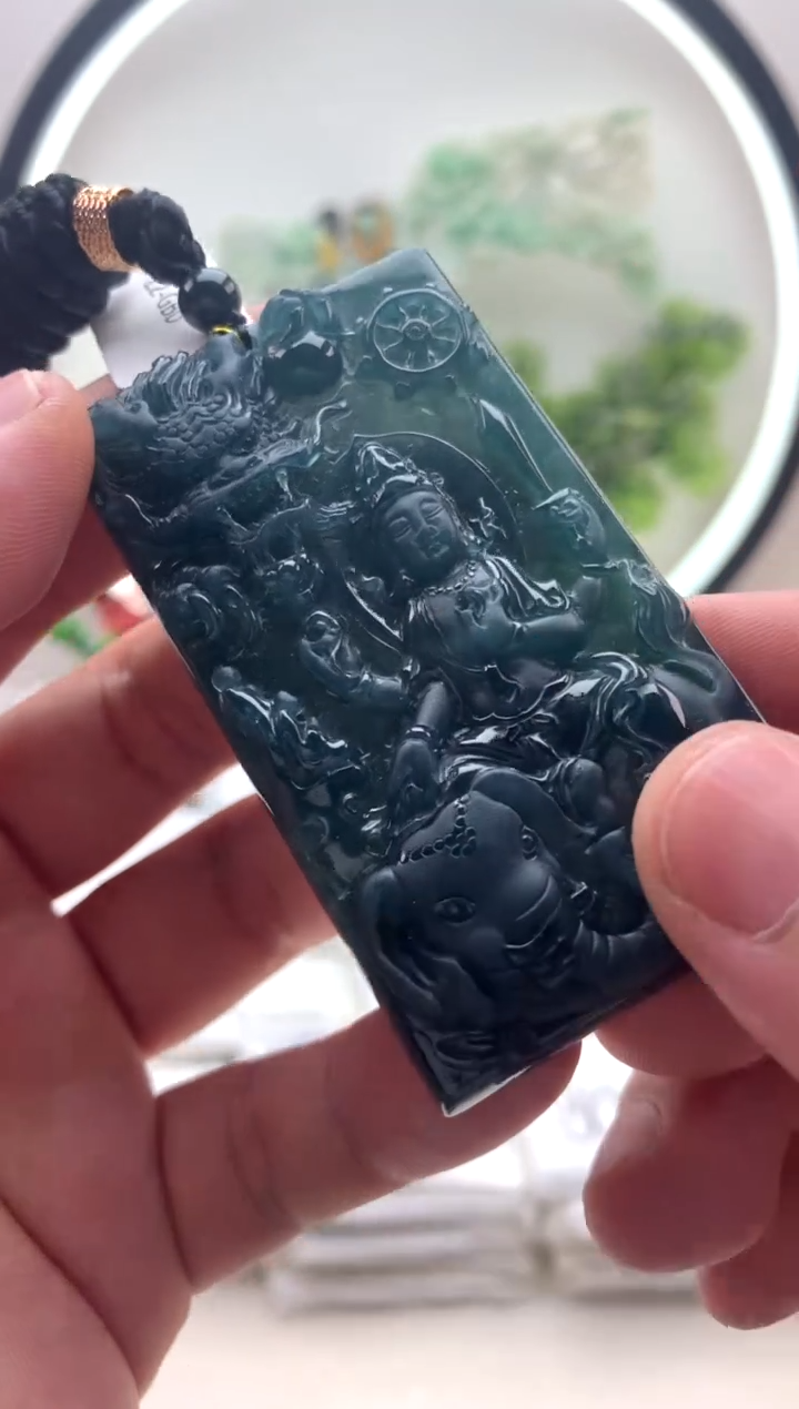 颈饰未镶嵌翡翠普贤