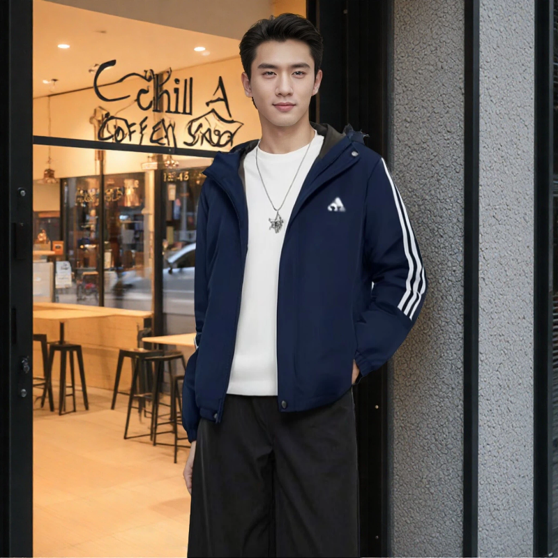 冬季连帽加厚运动休闲百搭保暖棉服发热石墨烯棉衣