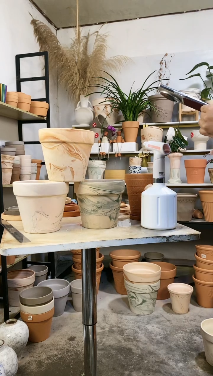 【闪购商品】红陶18*16陶盆三色组合 3盆无托