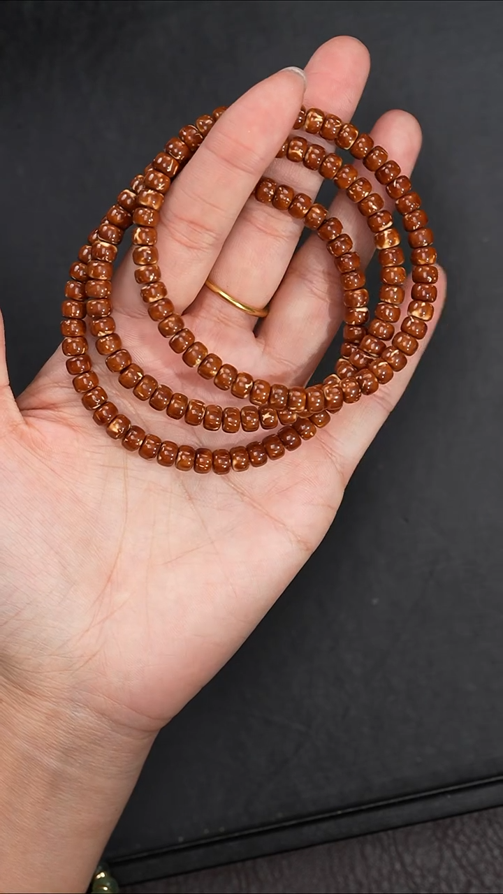 手串紫金鼠6*4mm纯肉实心鼠