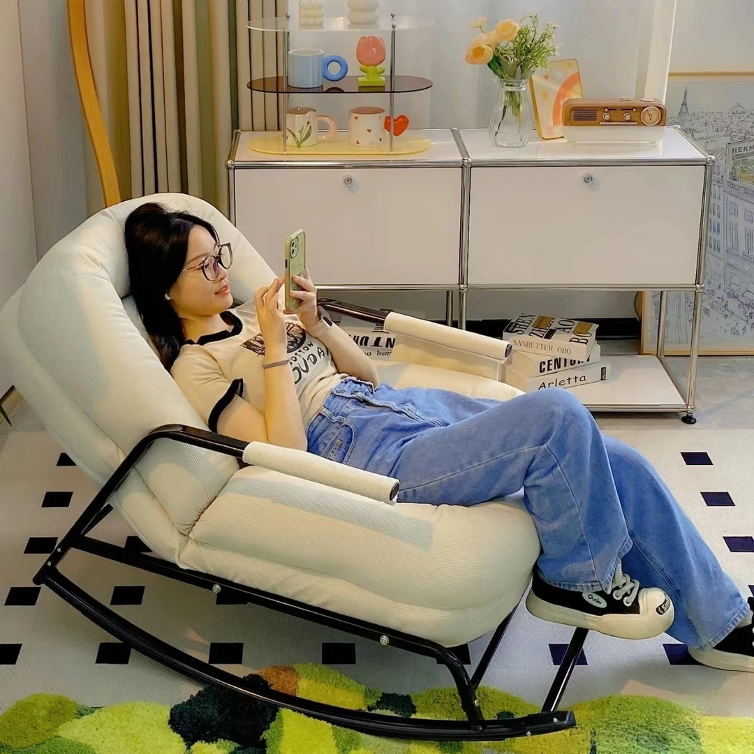 摇椅家用阳台休闲客厅懒人单人沙发摇摇网红躺椅卧室沙发儿童椅躺