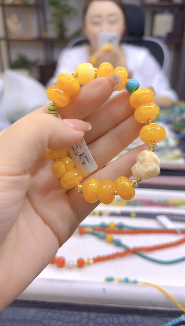 未镶嵌蜜蜡手链DIY款S659