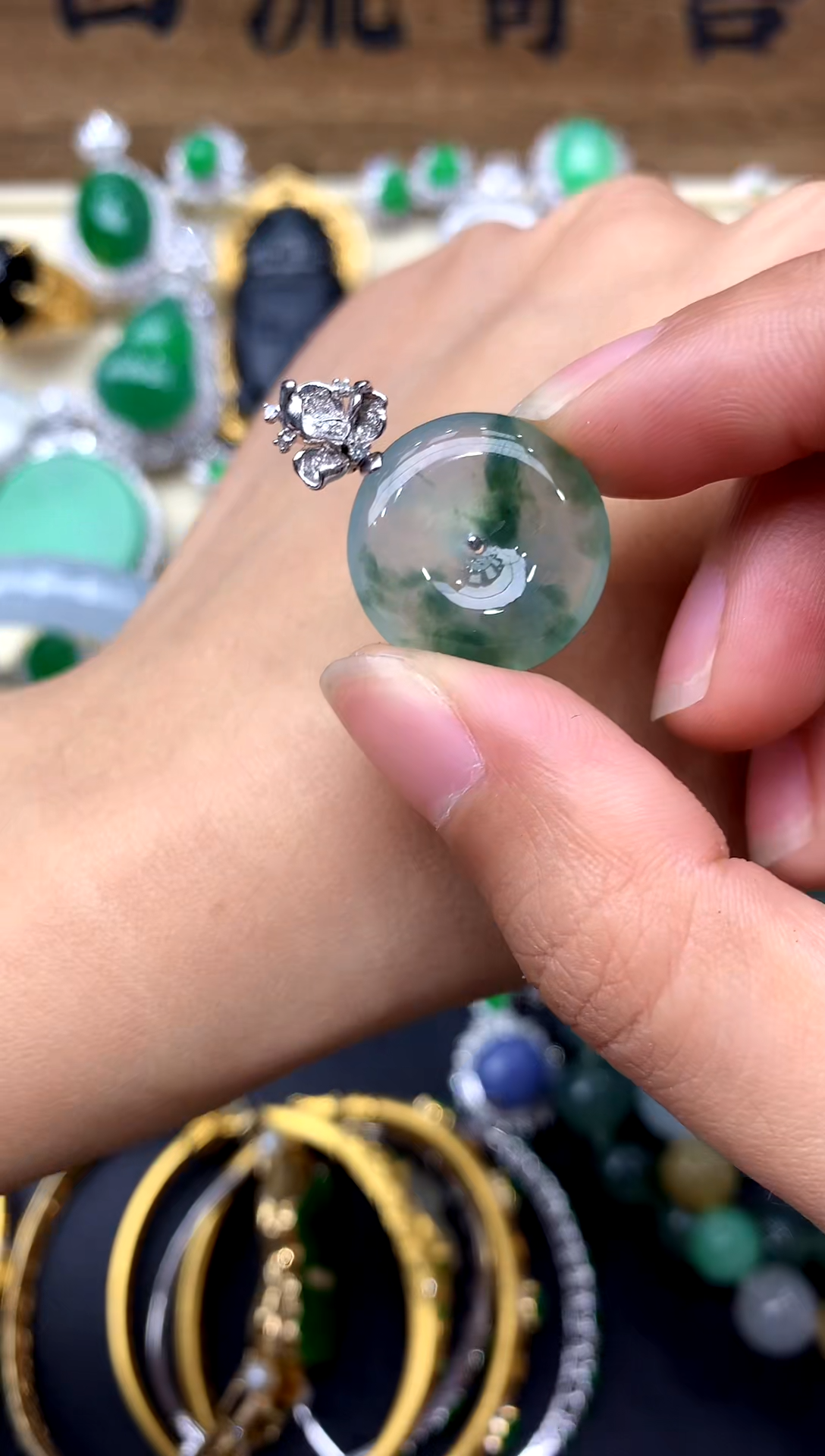 【闪购商品】翡翠颈饰18K金镶嵌179-中国好珍宝