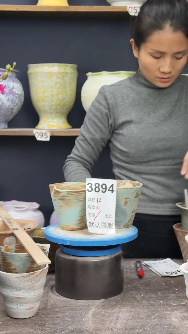 景德镇花盆默认微瑕【只能种，不能当套盆用】3894