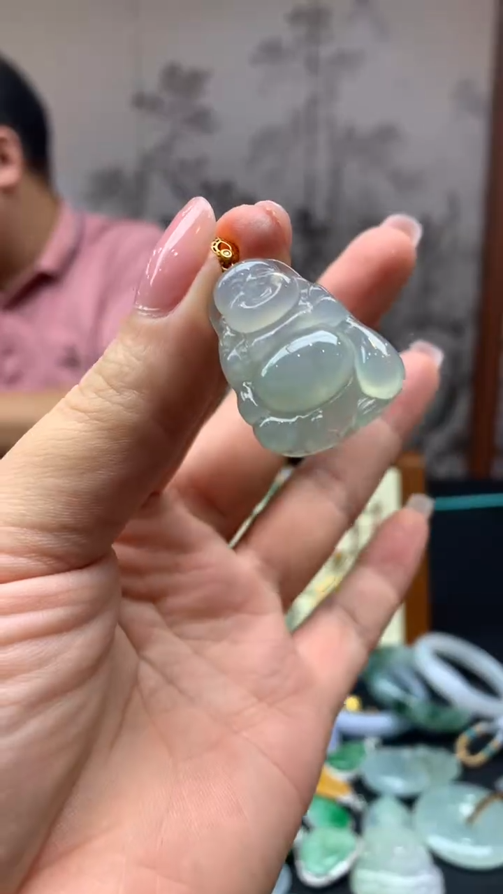 【闪购商品】翡翠颈饰18K金镶嵌28-天然翡翠