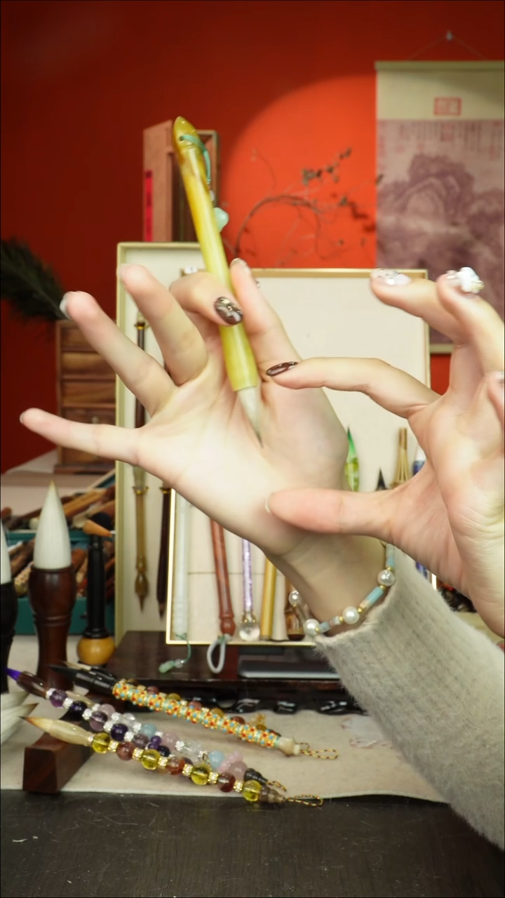 197号闪孤品高货毛笔链接 清水试笔 蘸墨不退