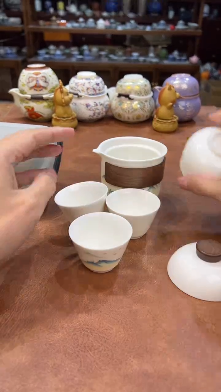 真的很便宜会开片的旅行茶具