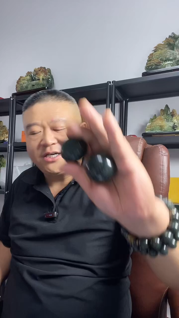 蛇纹石玉未镶嵌把件天然药王石手球一对