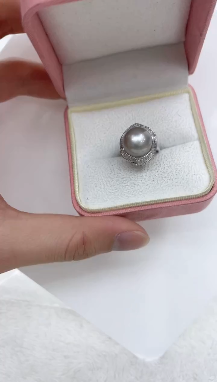 【闪购商品】海水珍珠戒指银S925镶嵌海水珍珠戒指