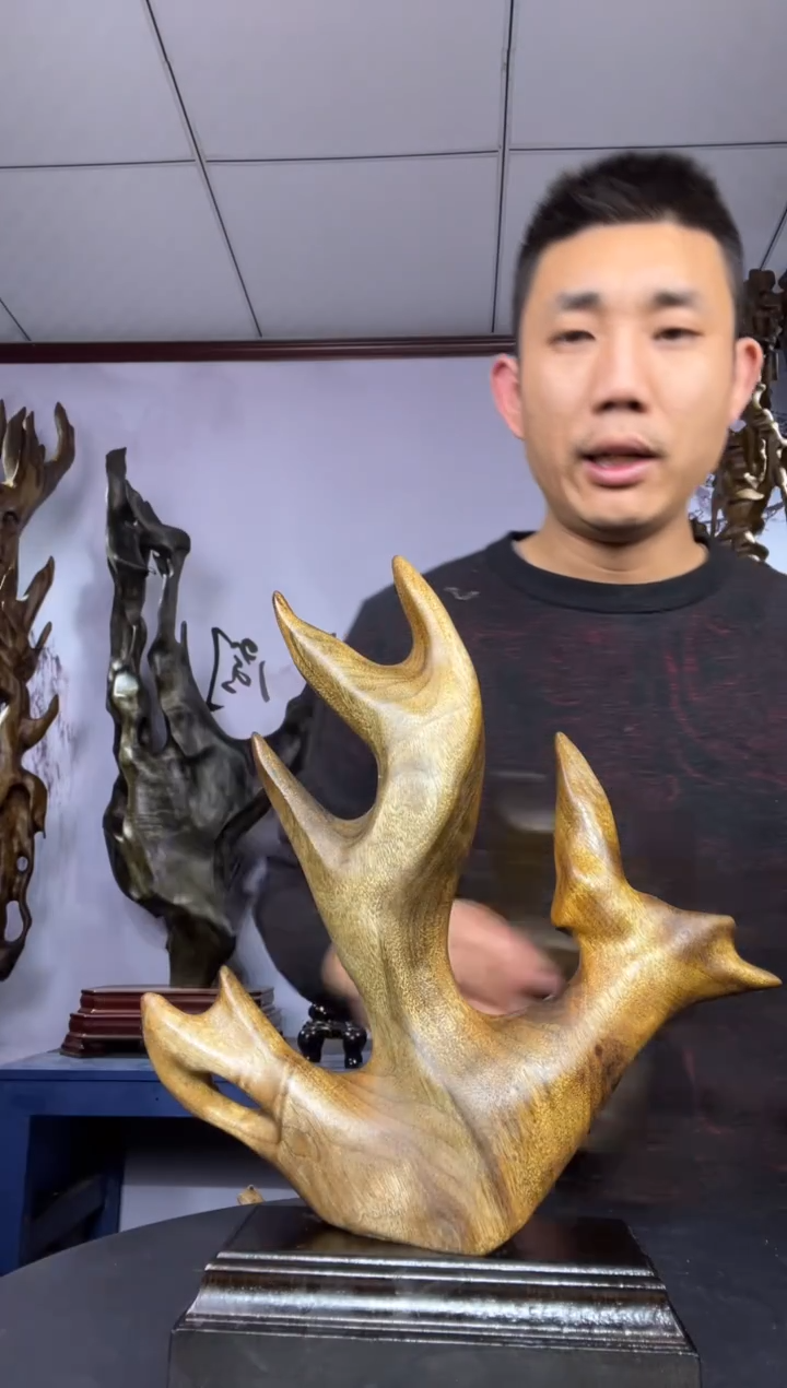 金丝楠木雕款风金丝楠木工艺品摆件