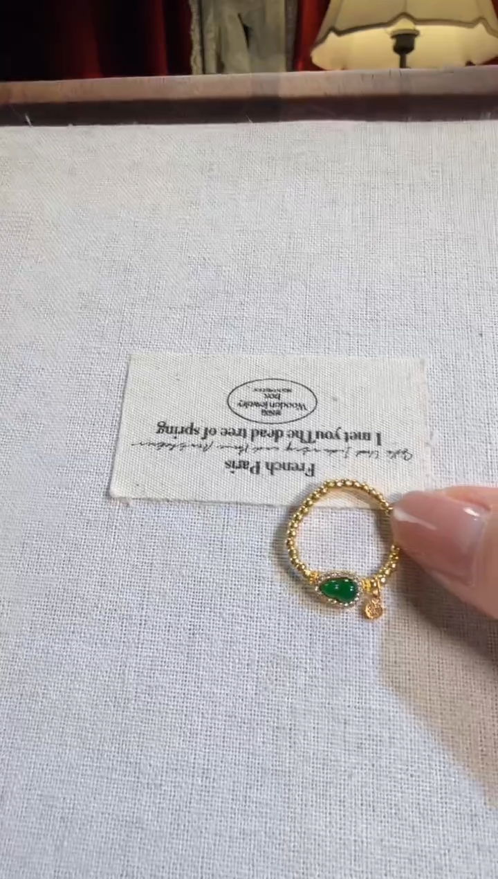 【闪购商品】翡翠戒指18K金镶嵌全金葫芦