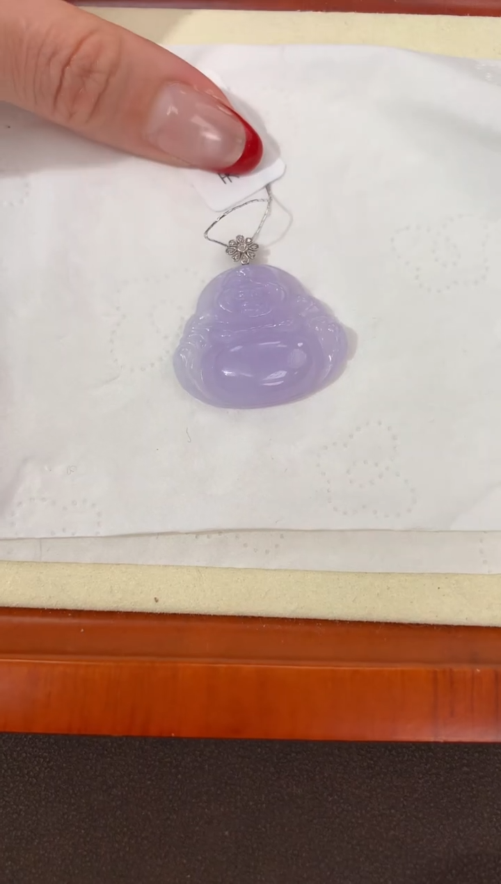 【闪购商品】翡翠颈饰18K金镶嵌天然缅甸a货翡翠