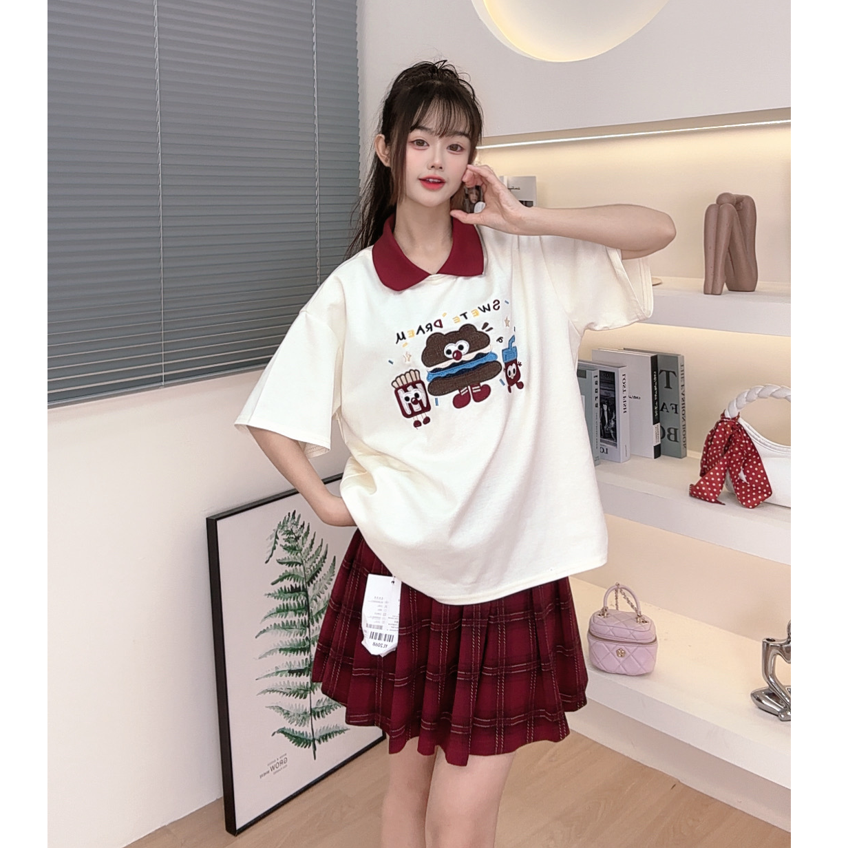 王琴【短袖套装】夏季时尚休闲百搭宽松设计师显瘦套装