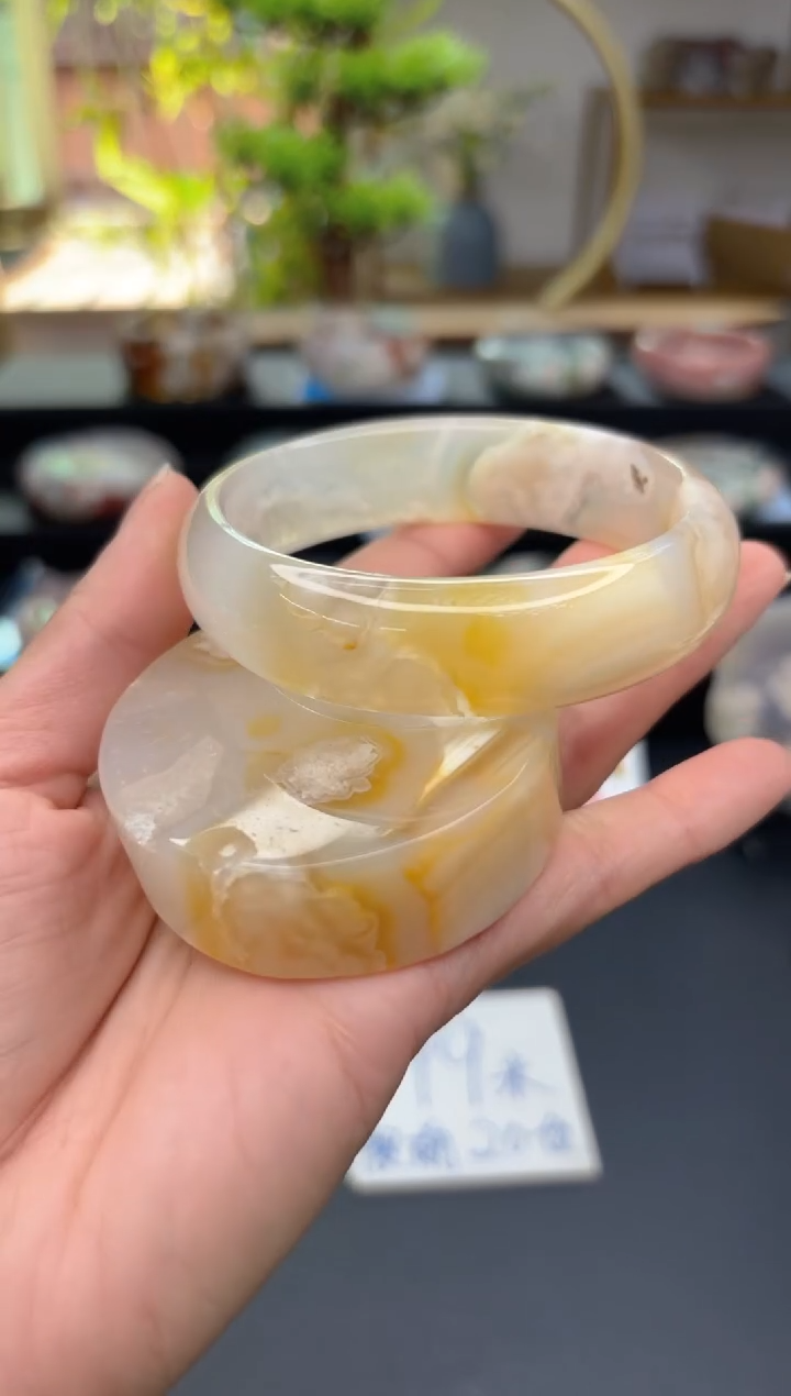 【闪购商品】石英质玉手镯未镶嵌C578(60圈赠送镯心)