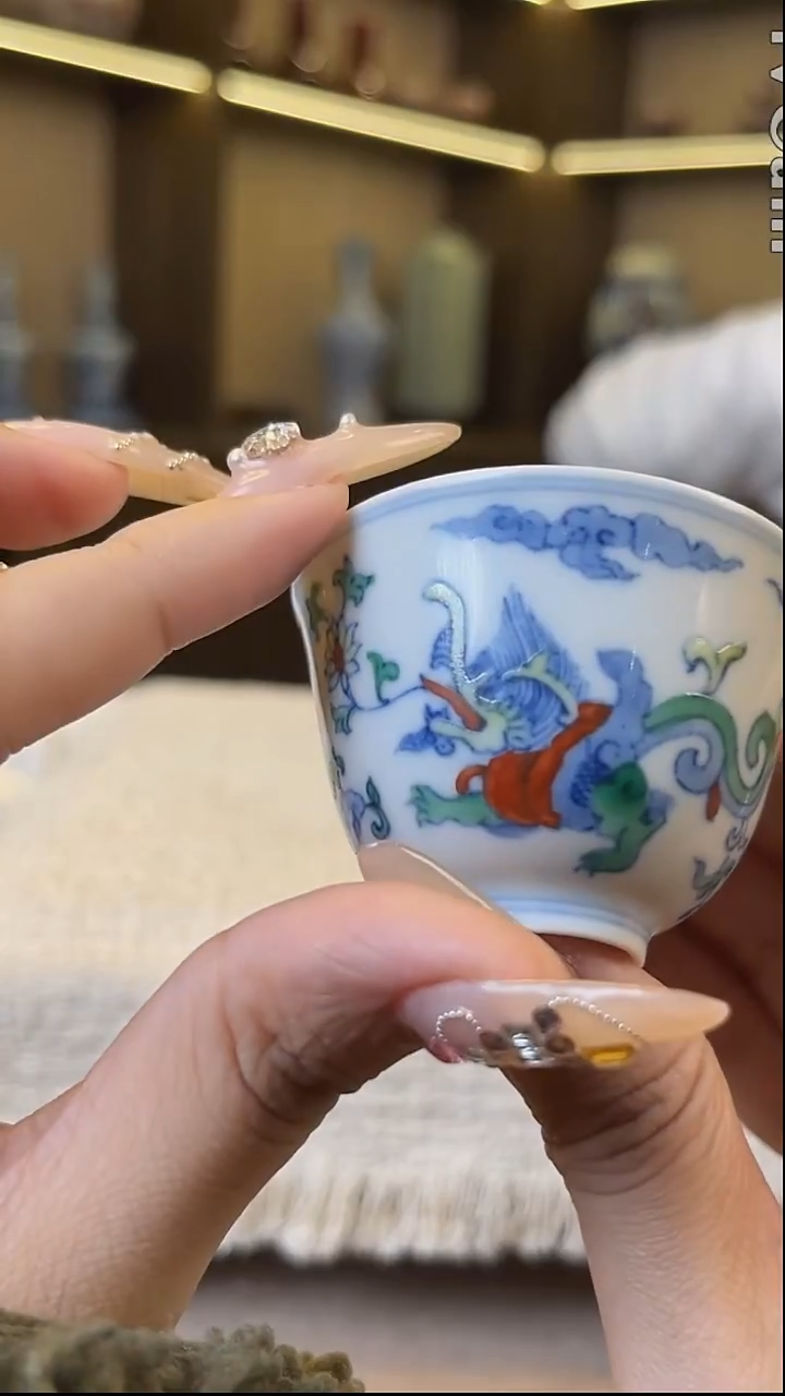 瓷片景德镇毛仔柴窑杯