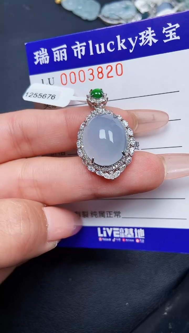 【闪购商品】翡翠颈饰银S925镶嵌3820
