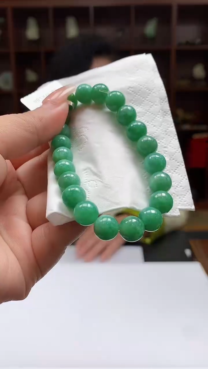 【闪购商品】定制翡翠未镶嵌1088xx-毛货手串19