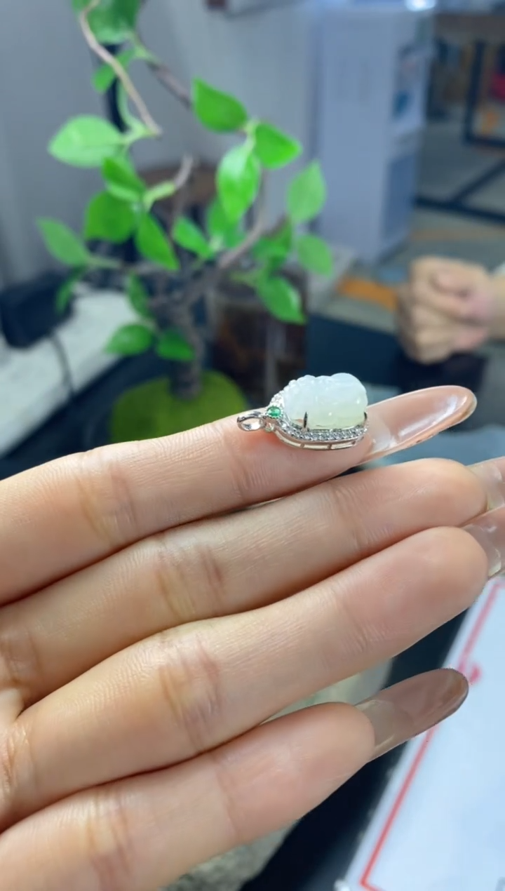【闪购商品】翡翠颈饰银S925镶嵌多样性发货