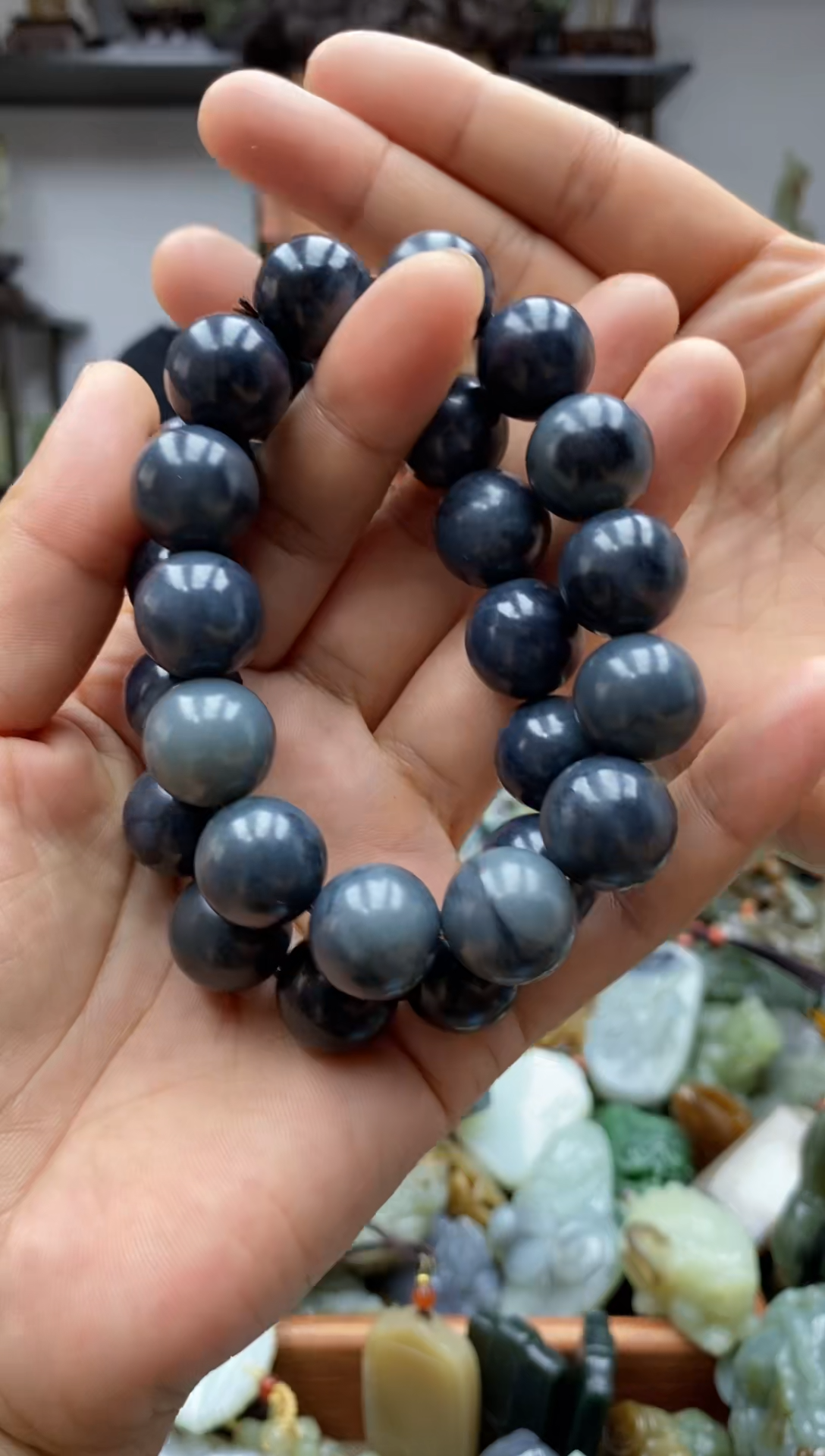 手串未镶嵌和田玉16拍一发一，多样性发货