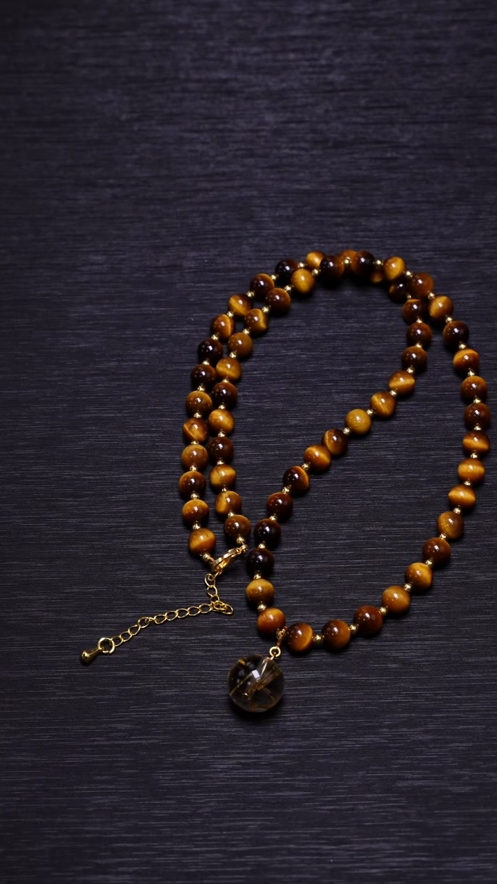 【闪购商品】木变石（虎睛石）Z17虎眼套链未镶嵌多样性发其一