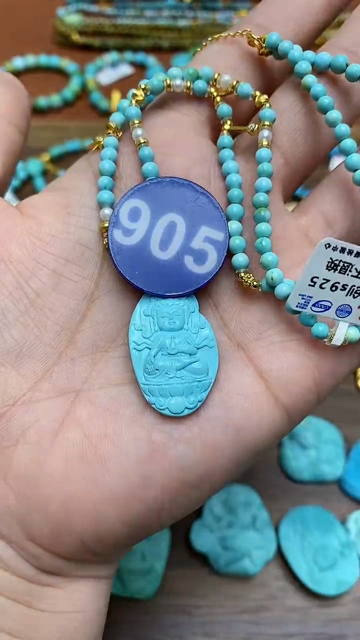 【闪购商品】绿松石项链银S925镶嵌905