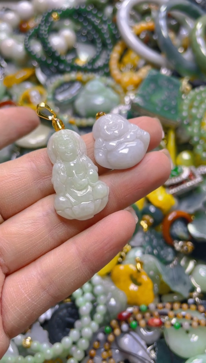 颈饰未镶嵌翡翠/Y/翡翠A货，一件也是批发价