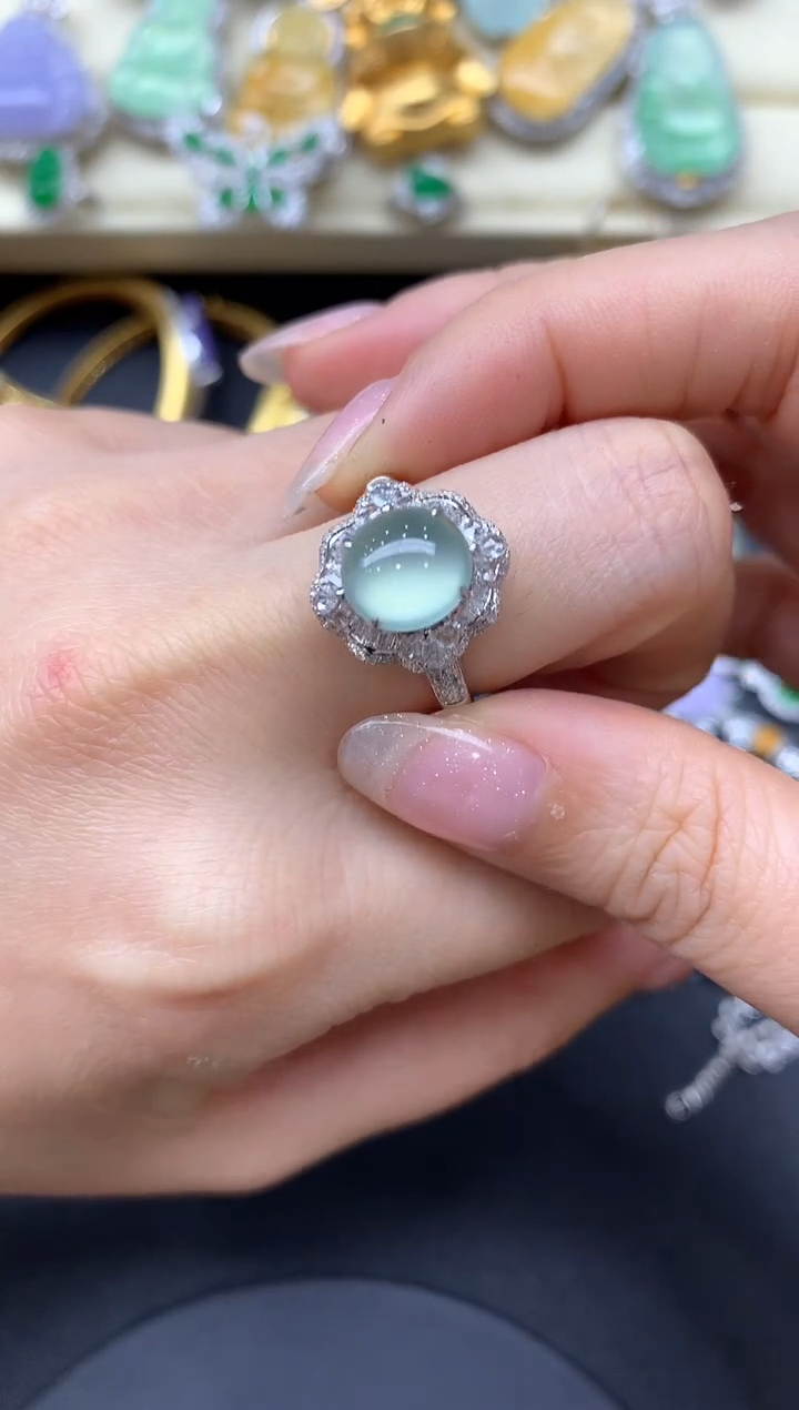 【闪购商品】翡翠戒指18K金镶嵌597-中国好珍宝