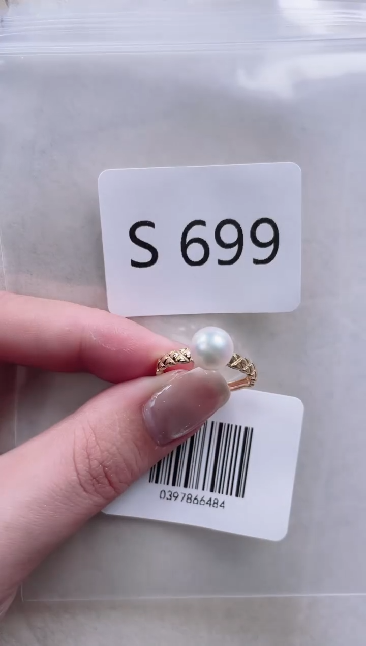 【闪购商品】海水珍珠戒指银S925镶嵌S699