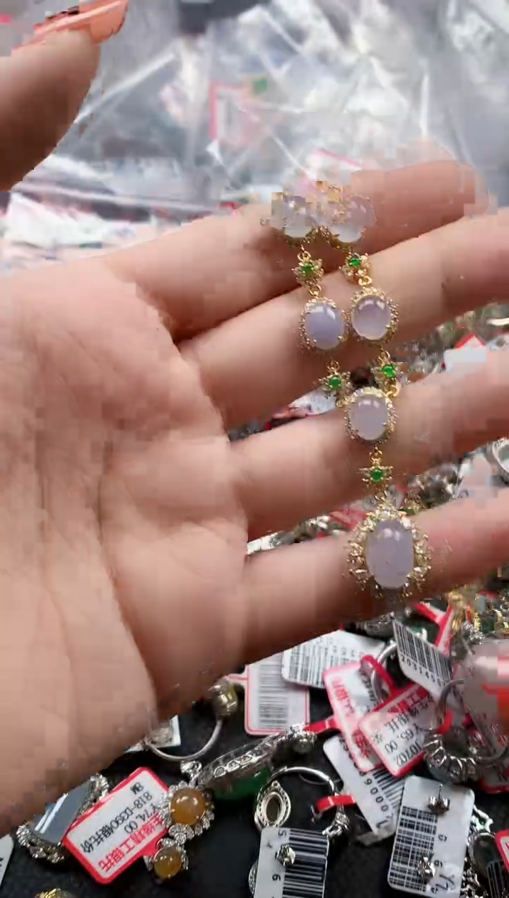 银S925镶嵌戒指翡翠天然A货缅甸翡翠