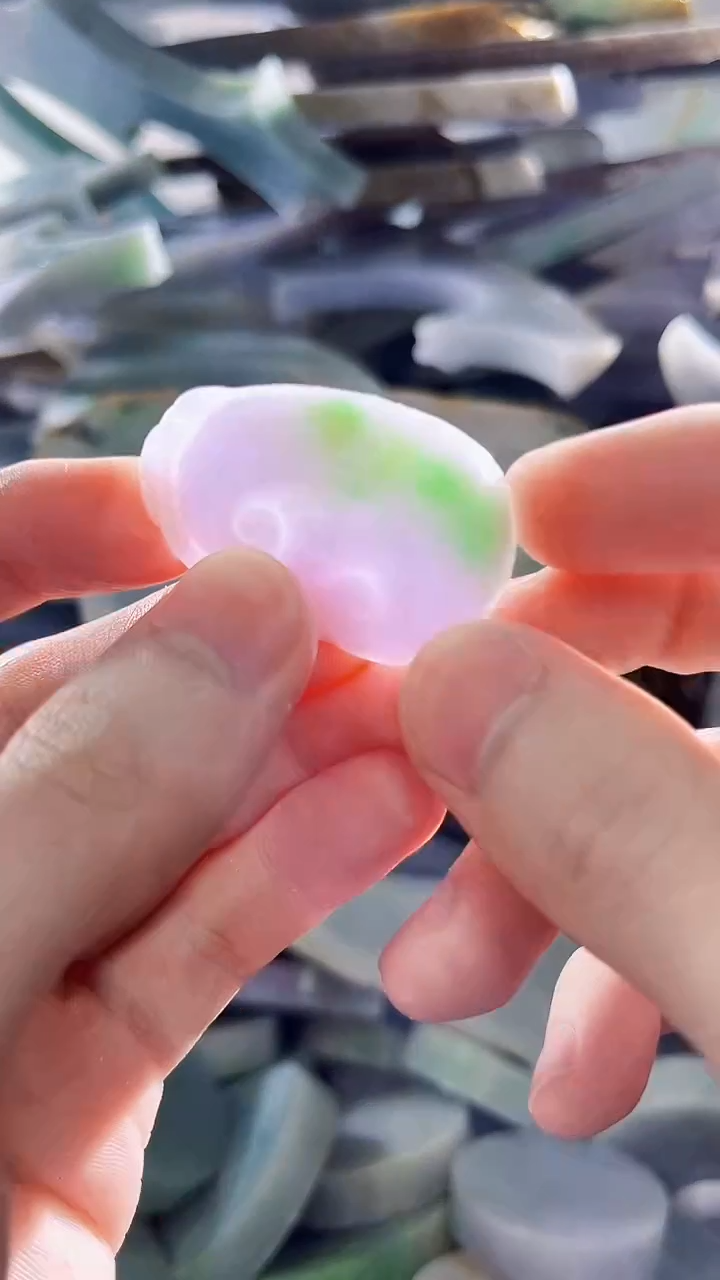 翡翠裸石缅甸翡翠A货文0280