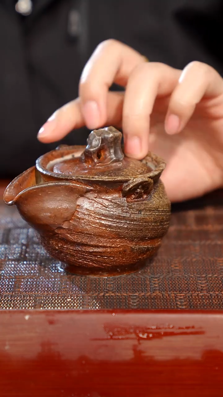 陶瓷奢瓷/瑞寅柴烧茶器（宝瓶）1909  微瑕