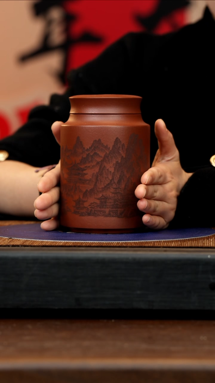 【闪购商品】紫砂茶壶团团紫砂精选茶叶罐